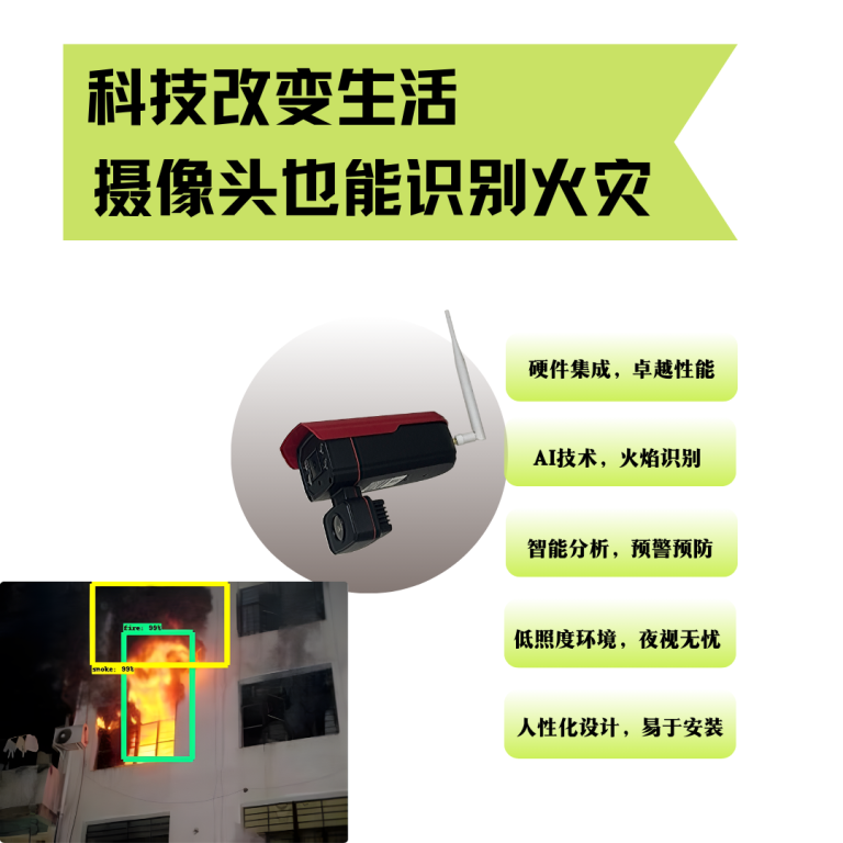 【火焰识别摄像机】科技改变生活！摄像头也能识别火灾