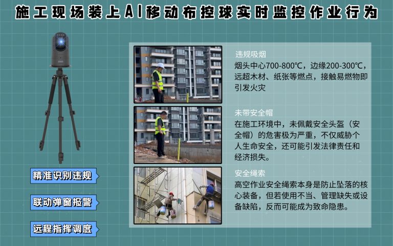 74.施工现场装上AI移动布控球实时监控作业行为6.27网易号8